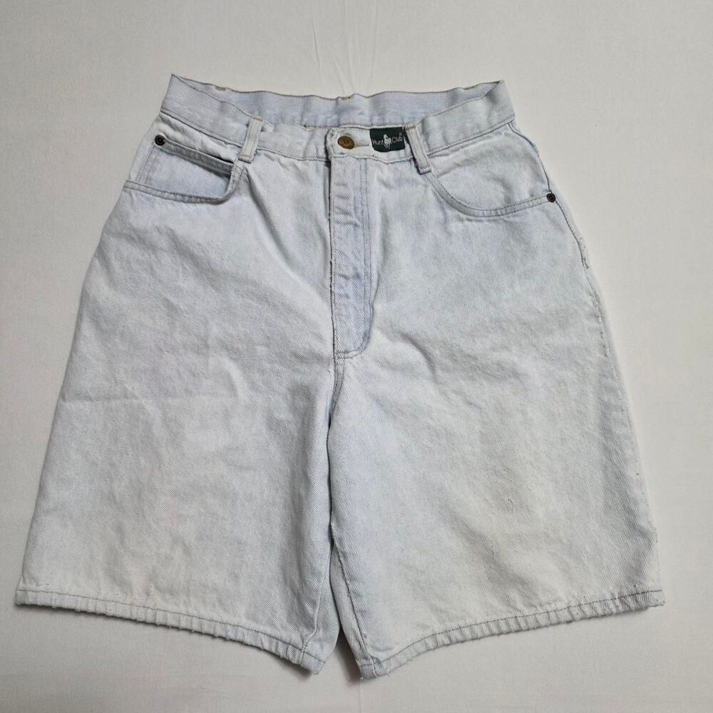 VTG Hunt Club women's 12 white denim shorts with a relaxed fit